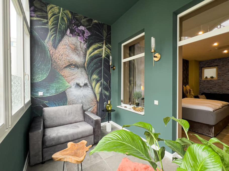 Exklusives Apartment Zoo Leipzig Bagian luar foto